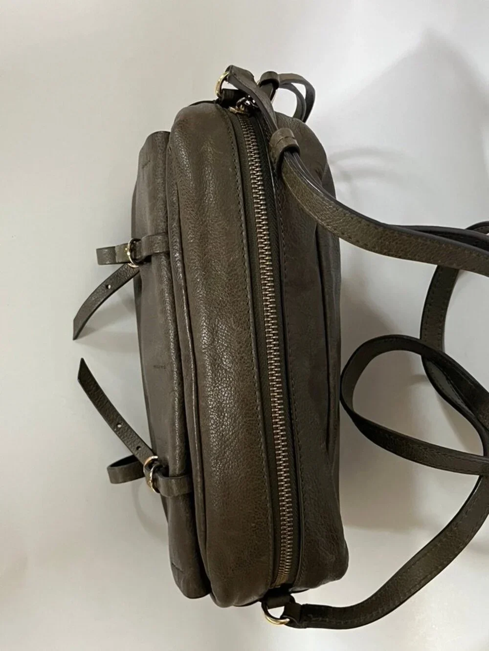 Vintage Banana Republic Camera Crossbody Bag Dark Olive Green #404499